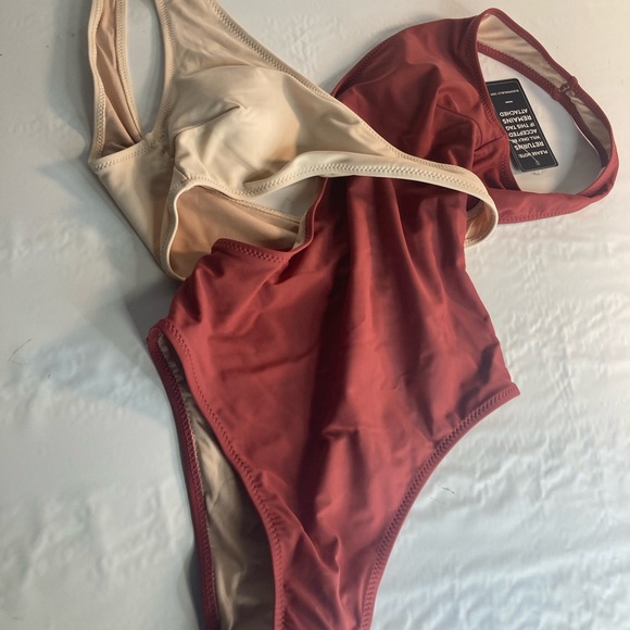 Blooming Jelly Women’s One Piece Swimsuit Dual Color Open Side Size S - Picture 2 of 5